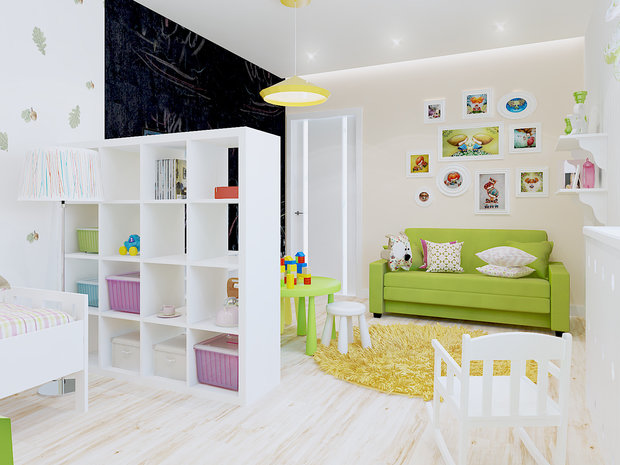 Фотография: Детская в стиле Скандинавский, Квартира, Проект недели, новостройка, Монолитный дом, 2 комнаты, 60-90 метров, Тюмень, Kaplun&Osipov – фото на INMYROOM