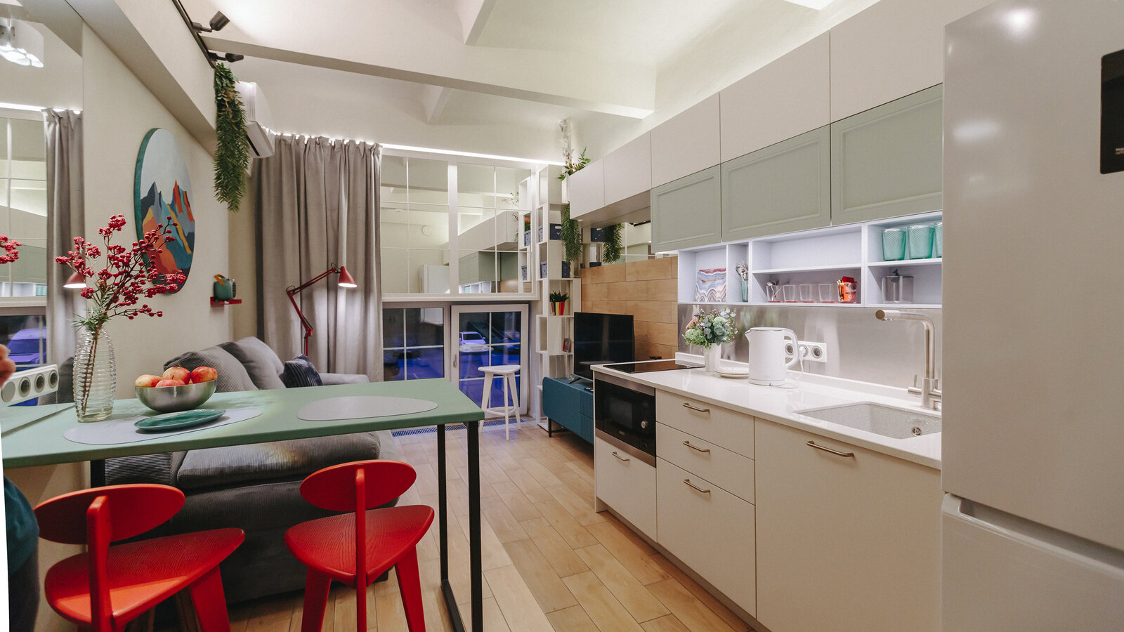 Фотография: Кухня и столовая в стиле Современный, Малогабаритная квартира, Квартира, Студия, Проект дня, Москва, до 40 метров, Полина Дадыко – фото на INMYROOM