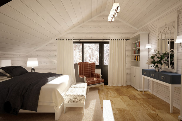 Фотография: Спальня в стиле Прованс и Кантри, Скандинавский, Современный, Эклектика, Дом, Россия, Calligaris, Miele, Mis en Demeur, Vistosi, Проект недели, Бежевый, Синий, Серый, Оранжевый, ИКЕА, Дом и дача, Villeroy & Boch, Тотьяна Шевченко, Ralph Lauren, Legend, Odeon Light, Plume, Lotus, Gessi, Arrital, Tonin, Ceramica Fioranese – фото на INMYROOM