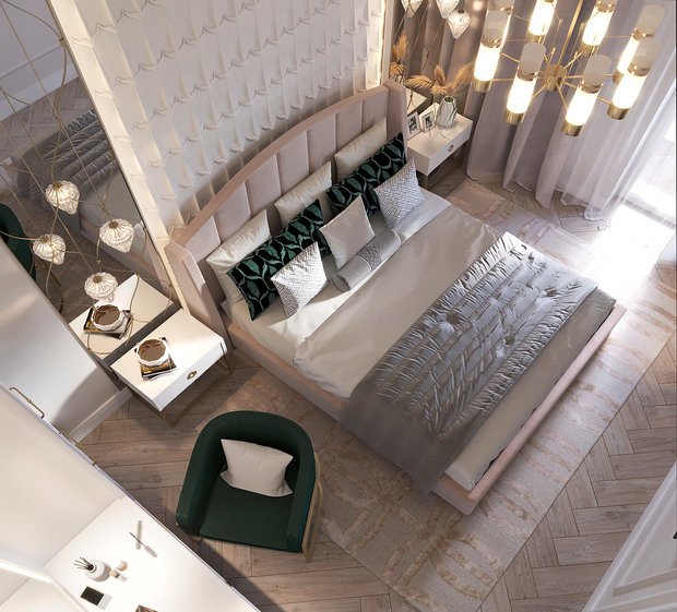 Фото из портфолио Нежная неоклассика – фотографии дизайна интерьеров на INMYROOM