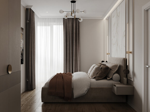 Фото из портфолио Дизайн интерьера квартиры в ЖК «Черная Речка 41» в стиле современный минимализм с элементами классики – фотографии дизайна интерьеров на INMYROOM