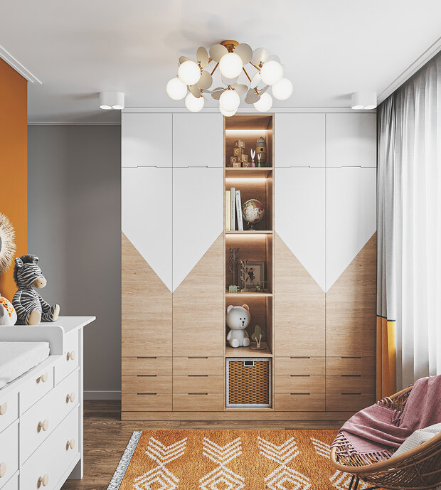 Фотография: Детская в стиле Скандинавский, Современный, Эклектика, Бохо, Квартира, Проект недели, Москва, 3 комнаты, 60-90 метров, KSInteriors – фото на INMYROOM