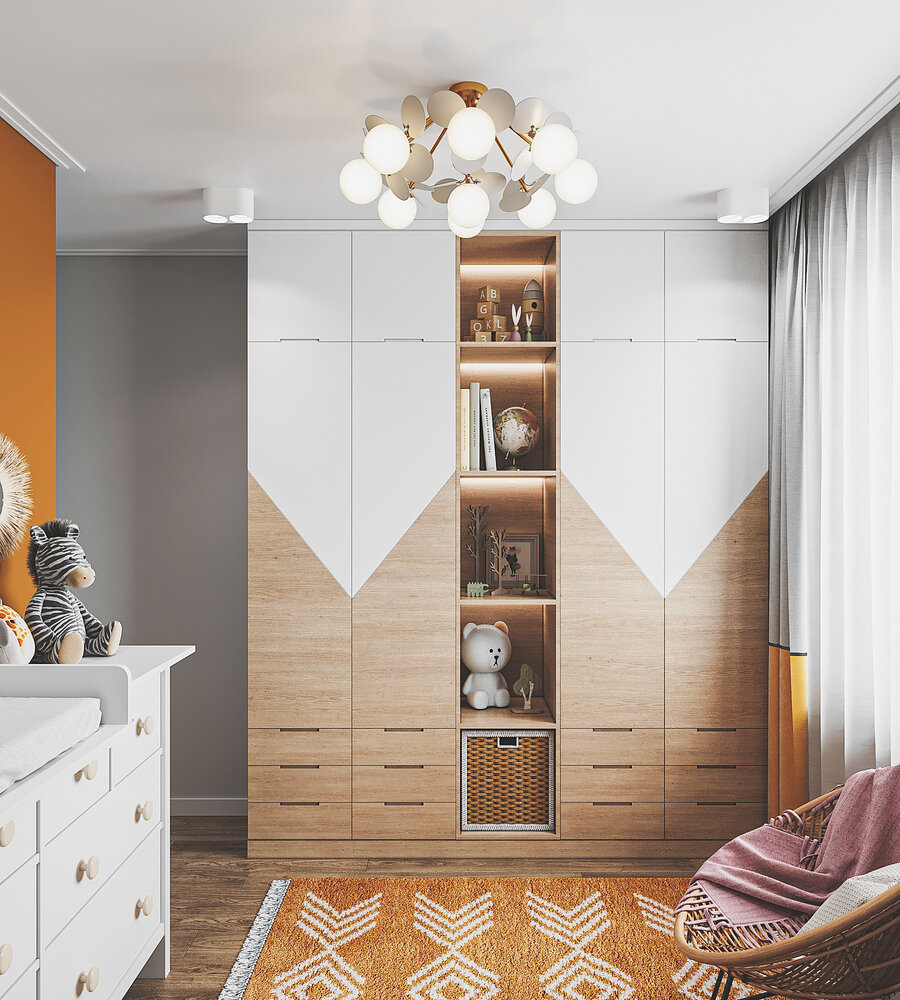 Фотография: Детская в стиле Скандинавский, Современный, Эклектика, Бохо, Квартира, Проект недели, Москва, 3 комнаты, 60-90 метров, KSInteriors – фото на INMYROOM