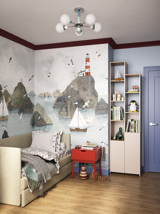 Фотография: Детская в стиле Современный, Эклектика, Квартира, Проект дня, Санкт-Петербург, Ирина Собыленская, Панельный дом, 3 комнаты, 40-60 метров, 60-90 метров – фото на INMYROOM