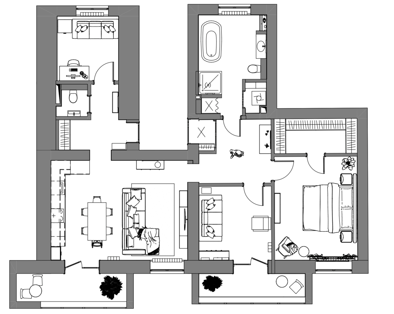 Фотография: Планировки в стиле , Современный, Квартира, Проект недели, Сталинка, Казахстан, Кирпичный дом, 4 и больше, Более 90 метров, Алматы, FM Interiors, Фариз Мамедов – фото на INMYROOM Фотография: Планировки в стиле , Современный, Квартира, Проект недели, Сталинка, Казахстан, Кирпичный дом, 4 и больше, Более 90 метров, Алматы, FM Interiors, Фариз Мамедов – фото на INMYROOM