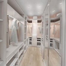 Визуализация интерьера гардеробной в стиле минимализм