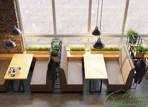 Фото из портфолио Интерьер кафе в стиле лофт – фотографии дизайна интерьеров на INMYROOM