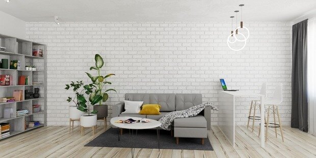 Фото из портфолио Дизайн гостиной в стиле лофт в Тольятти – фотографии дизайна интерьеров на INMYROOM