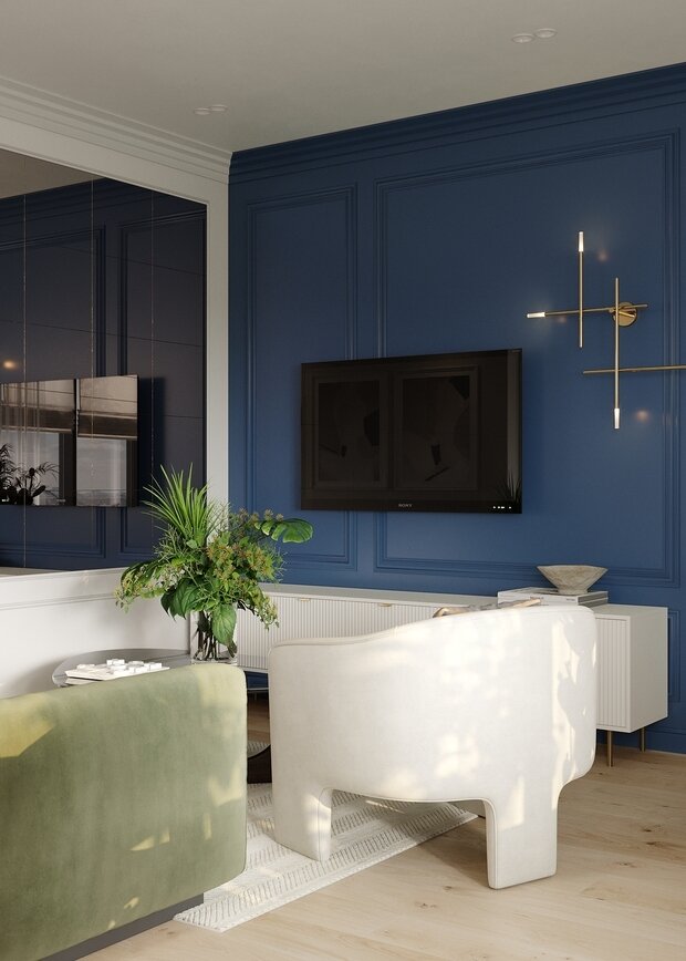 Фотография: Гостиная в стиле Современный, Квартира, Проект дня, Москва, Монолитный дом, 2 комнаты, 40-60 метров, Project P, Анастасия Петухова – фото на INMYROOM