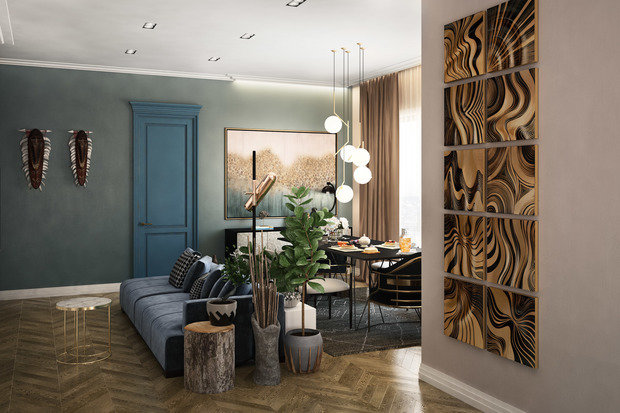 Фото из портфолио "Вокруг света" в ЖК "Крестовский De Luxe" – фотографии дизайна интерьеров на INMYROOM