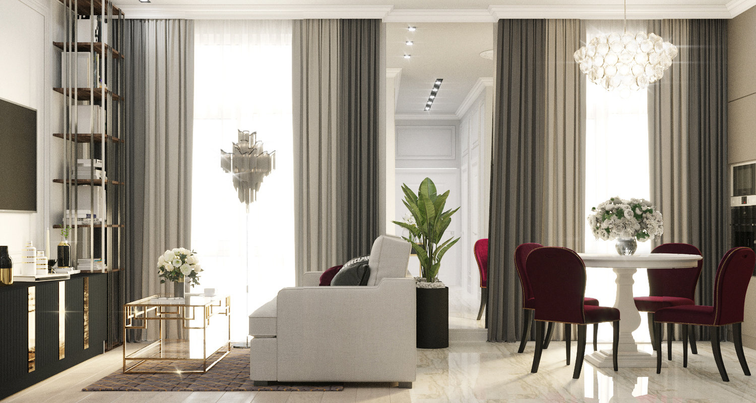 Фотография: Гостиная в стиле Современный, Классический, Квартира, Проект недели, Москва, 1 комната, 40-60 метров, Александра Гартке – фото на INMYROOM Фотография: Гостиная в стиле Современный, Классический, Квартира, Проект недели, Москва, 1 комната, 40-60 метров, Александра Гартке – фото на INMYROOM