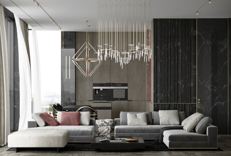 ЖК РУССКИЕ СЕЗОНЫ - Дизайн интерьера квартиры 132,38 М.КВ.