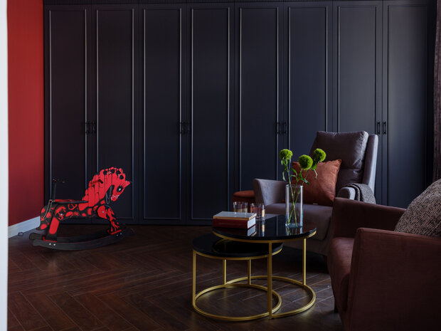 Фотография: Гостиная в стиле Классический, Современный, Квартира, Проект дня, Сталинка, Кирпичный дом, 4 и больше, 60-90 метров, Санкт-Петербруг – фото на INMYROOM