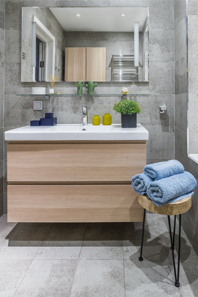 Фотография: Ванная в стиле Современный, Квартира, Проект недели, Химки, Ольга Караяни, Екатерина Белякова, 2 комнаты, Более 90 метров, Монолитно-кирпичный, ЖК «Юбилейный» – фото на INMYROOM Фотография: Ванная в стиле Современный, Квартира, Проект недели, Химки, Ольга Караяни, Екатерина Белякова, 2 комнаты, Более 90 метров, Монолитно-кирпичный, ЖК «Юбилейный» – фото на INMYROOM