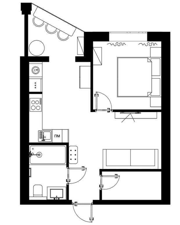 Фото из портфолио  квартира 44 м2 кп павлово-2 – фотографии дизайна интерьеров на INMYROOM
