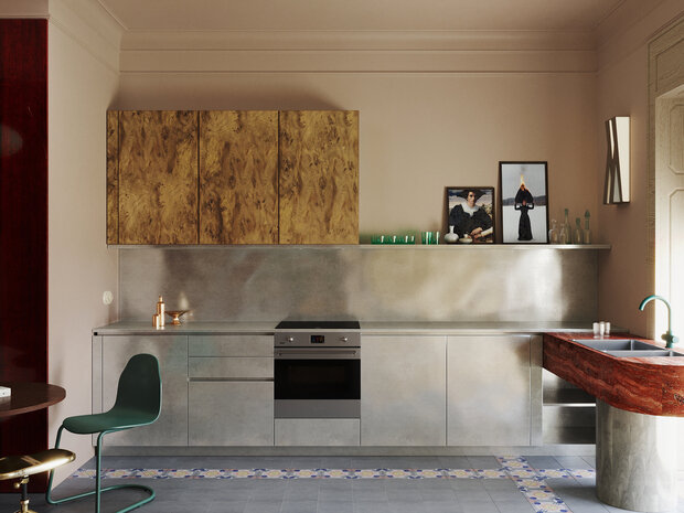 Фотография: Кухня и столовая в стиле Эклектика, Квартира, Проект дня, Москва, 3 комнаты, Более 90 метров, Оксана Заварзина, Евгений Шевченко – фото на INMYROOM