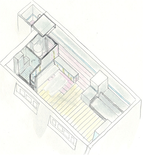 Фотография: Планировки в стиле , Малогабаритная квартира, Квартира, Франция, Дома и квартиры, Париж – фото на INMYROOM