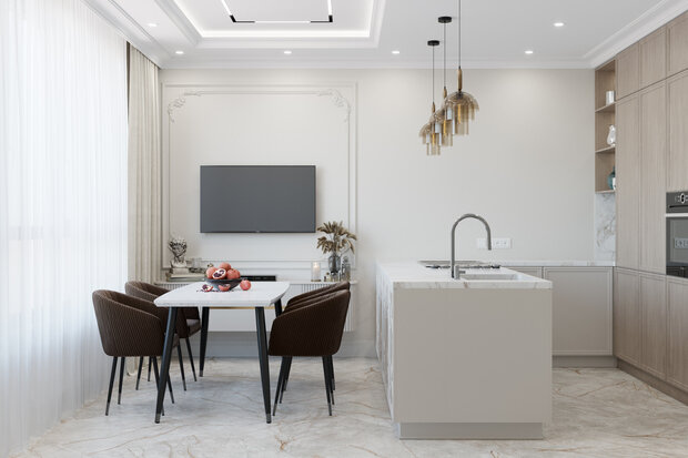 Фото из портфолио Интерьер квартиры в стиле неоклассика РП Заречье – фотографии дизайна интерьеров на INMYROOM