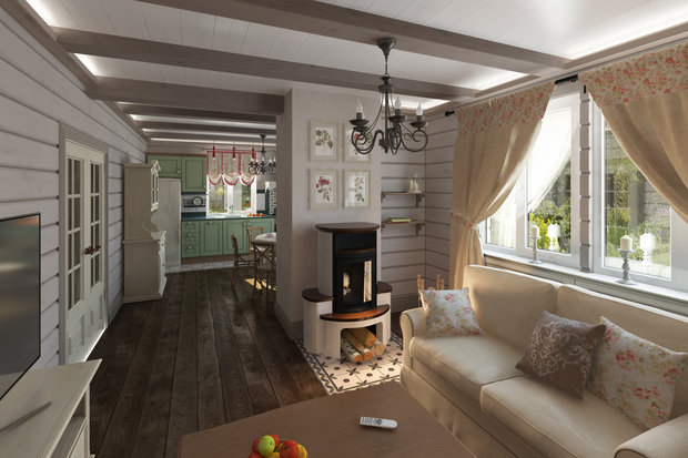 Фото из портфолио Мои проекты - интерьер загородного дома – фотографии дизайна интерьеров на INMYROOM