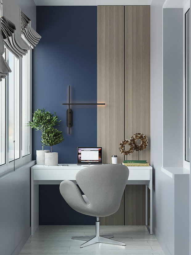 Фото из портфолио Квартира с синими акцентами – фотографии дизайна интерьеров на INMYROOM