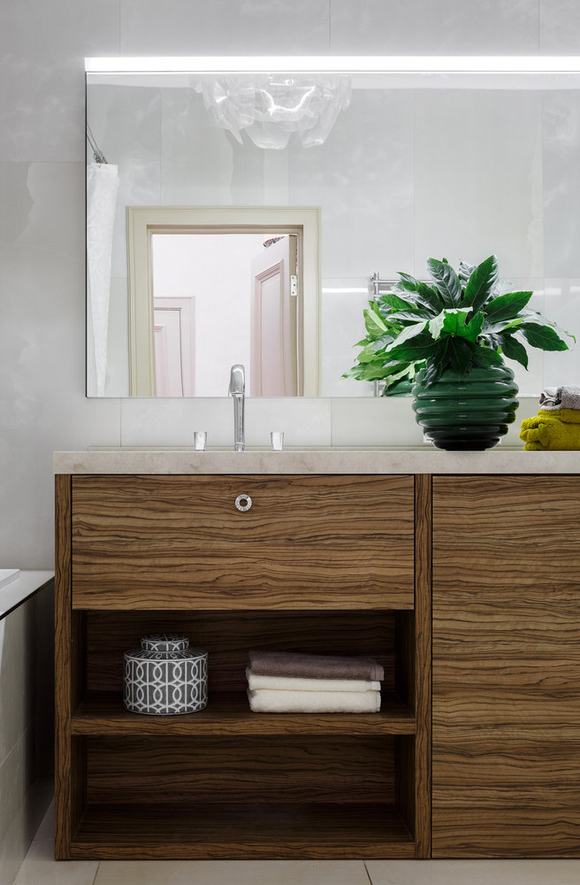 Фотография: Ванная в стиле Современный, Эклектика, Квартира, Проект недели, Москва, 3 комнаты, Более 90 метров, Наталья Наумова – фото на INMYROOM Фотография: Ванная в стиле Современный, Эклектика, Квартира, Проект недели, Москва, 3 комнаты, Более 90 метров, Наталья Наумова – фото на INMYROOM