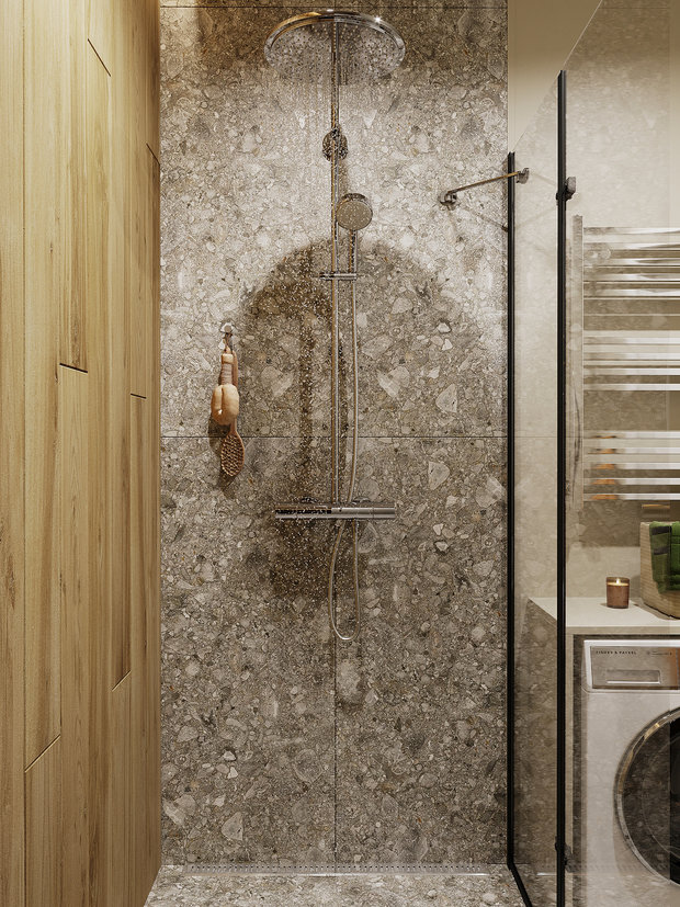 Фотография: Ванная в стиле Современный, Квартира, Проект недели, Санкт-Петербург, 1 комната, 40-60 метров, Finterio – фото на INMYROOM