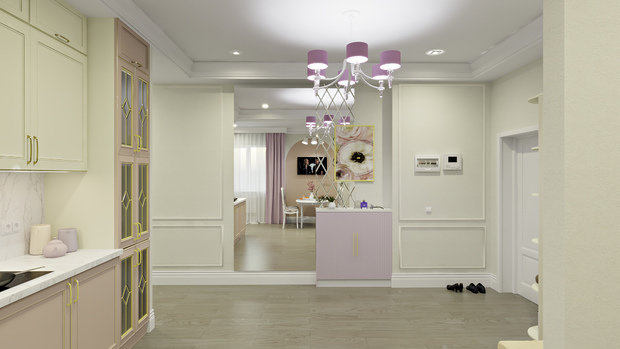 Фото из портфолио Трехкомнатная квартира 142 м2 – фотографии дизайна интерьеров на INMYROOM
