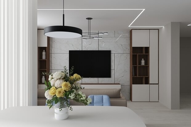 Фото из портфолио Интерьер трёхкомнатной квартиры в ЖК "Арт Квартал" – фотографии дизайна интерьеров на INMYROOM