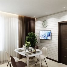 Визуализация интерьера кухни и столовой в современном стиле