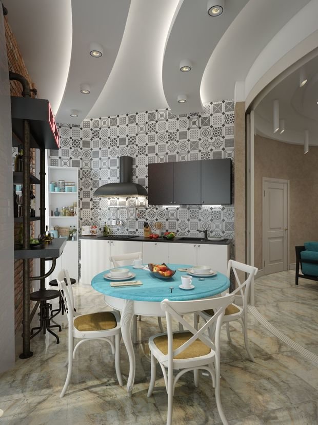 Фото из портфолио Лофт в доме в ЖК "Дом на  Мосфильмовской" – фотографии дизайна интерьеров на INMYROOM