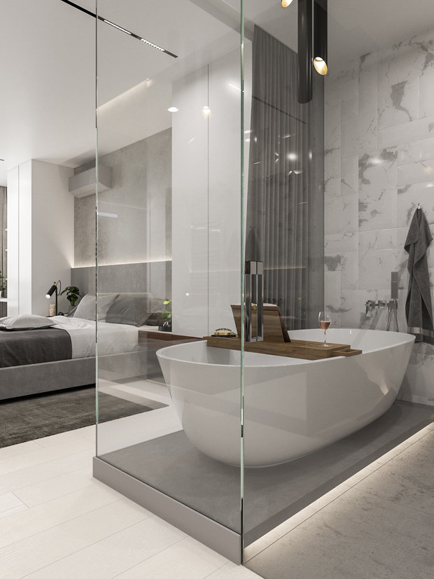 Фото из портфолио Бетон и мрамор – фотографии дизайна интерьеров на INMYROOM