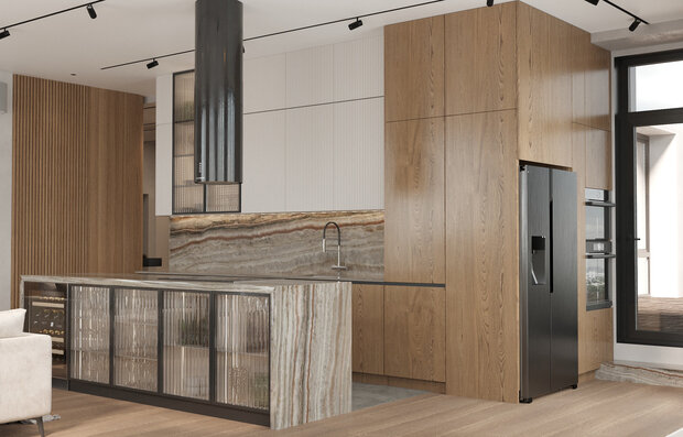 Фото из портфолио Интерьер видовой квартиры с террасой – фотографии дизайна интерьеров на INMYROOM