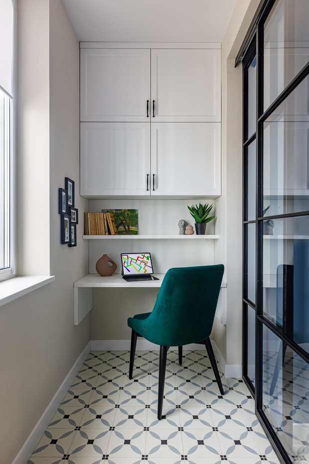 Фотография: Балкон в стиле Современный, Квартира, Проект недели, Москва, Наталия Хилова, 2 комнаты, до 40 метров, 40-60 метров – фото на INMYROOM