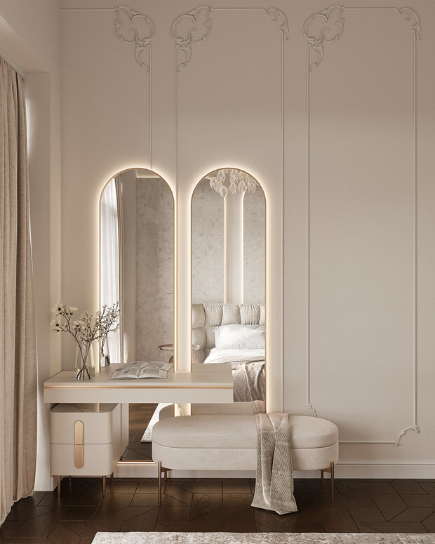 Фото из портфолио Дизайн интерьера квартиры в ЖК «Alpen (Альпен)» в стиле современная классика – фотографии дизайна интерьеров на INMYROOM