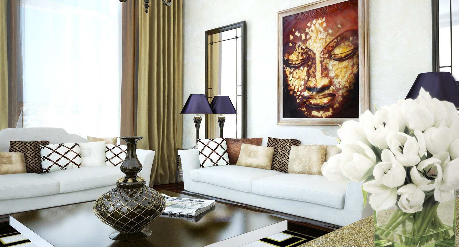 Фотография: Гостиная в стиле Современный, Квартира, Дома и квартиры, Архитектурные объекты, Париж – фото на INMYROOM Фотография: Гостиная в стиле Современный, Квартира, Дома и квартиры, Архитектурные объекты, Париж – фото на INMYROOM