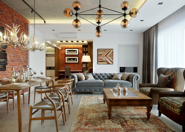 Фото из портфолио ЛОФТ в ЖК ИДЕАЛ ХАУС – фотографии дизайна интерьеров на INMYROOM