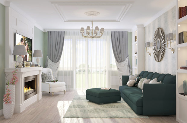 Фото из портфолио Гостиная "Glamour" – фотографии дизайна интерьеров на INMYROOM