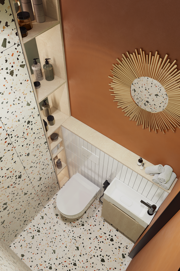 Фотография: Ванная в стиле Современный, Квартира, Проект недели, Москва, 3 комнаты, 60-90 метров, Анна Малютина – фото на INMYROOM