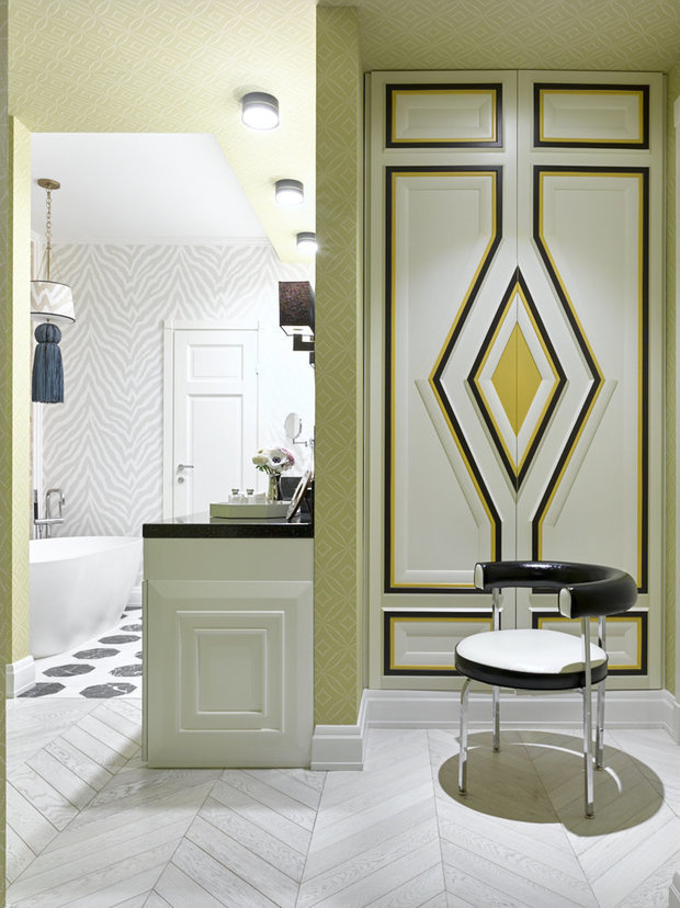 Фотография: Ванная в стиле Эклектика, Квартира, Проект недели, Москва, 4 и больше, Более 90 метров, Монолитно-кирпичный, Марина Жукова – фото на INMYROOM