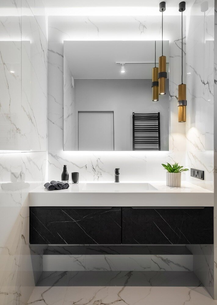 Фотография: Ванная в стиле Современный, Классический, Квартира, Проект недели, Москва, Марина Козлова, 3 комнаты, 60-90 метров, ColorCode Interiors – фото на INMYROOM