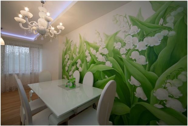 Фотография: Кухня и столовая в стиле Классический, Скандинавский, Современный, Эклектика, Квартира, Дома и квартиры, Роспись – фото на INMYROOM