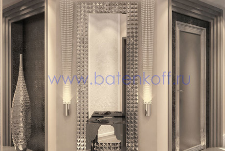 Дизайн проект прихожей в квартире в стиле ардеко от Батенькофф