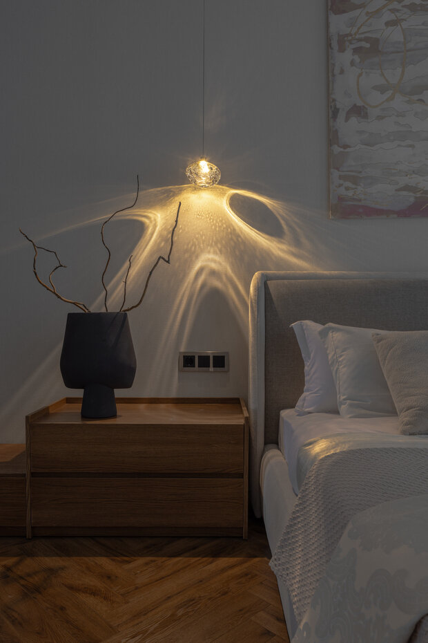 Фотография: Спальня в стиле Современный, Квартира, Проект дня, Монолитный дом, 3 комнаты, Алматы, минимализм с элементами современного дизайна, Данара Байтурсынова – фото на INMYROOM