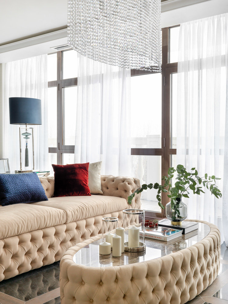 Фотография: Гостиная в стиле Классический, Современный, Квартира, Проект недели, Московская область, Монолитный дом, 2 комнаты, 60-90 метров, #эксклюзивныепроекты, Simple Way, ЖК Admiral Waterhause – фото на INMYROOM