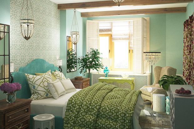 Фото из портфолио Эклектика в бирюзовых тонах – фотографии дизайна интерьеров на INMYROOM
