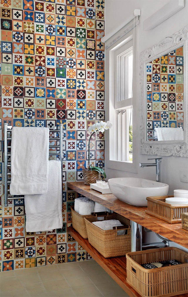 Фотография: Ванная в стиле Прованс и Кантри, Декор интерьера, Текстиль, Декор, Декор дома, Пэчворк – фото на INMYROOM