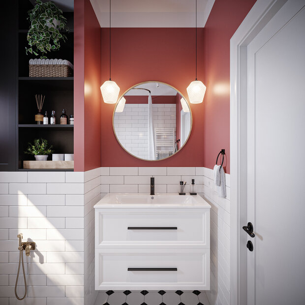 Фотография: Ванная в стиле Скандинавский, Современный, Квартира, Проект дня, Санкт-Петербург, 2 комнаты, 60-90 метров, Анна Иноземцева – фото на INMYROOM