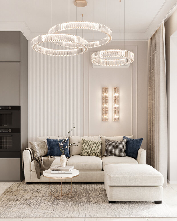 Фото из портфолио Дизайн интерьера квартиры в ЖК «ОМ» в стиле современной классики – фотографии дизайна интерьеров на INMYROOM