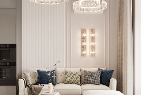 Дизайн интерьера квартиры в ЖК «ОМ» в стиле современной классики