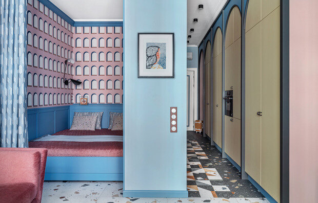 Фотография: Спальня в стиле Современный, Малогабаритная квартира, Квартира, Студия, Проект дня, до 40 метров, эклектика с элементами классики и современного – фото на INMYROOM